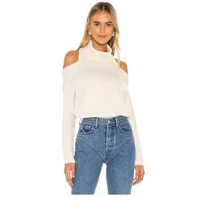 Lovers + Friends Anisa Turtleneck Cream/White Sweater, XS NWT, ASO Bachelorette